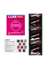 Презервативы с ароматом клубники LUXE Royal Strawberry Collection - 3 шт. - 
