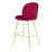 Барный стул Beetle красный велюр