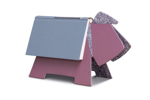 Stay! Doggy Book Rest - Purple Herringbone