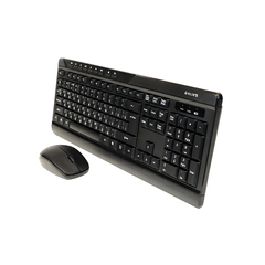 Клавиатура + мышь беспроводная KLIKS 301KMW, 1000dpi, черный, Retail, мембранная, радиоканал (LW-301KMW)
