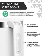 Умный электрический чайник Xiaomi Mi Smart Kettle Pro MJHWSH02YM (Белый) Global