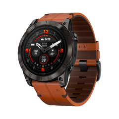 Умные часы Garmin Epix Pro (Gen 2), 51mm, Sapphire Edition Carbon Gray DLC Titanium Chestnut Leather Band (010-02804-30)