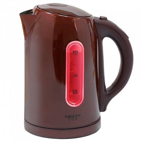 Чайник электрический 1.7л DELTA LUX DL-1007 коричневый