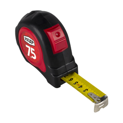 Рулетка Кедр, с автостопом, двухкомпонентный корпус, 7,5 м x 25 мм