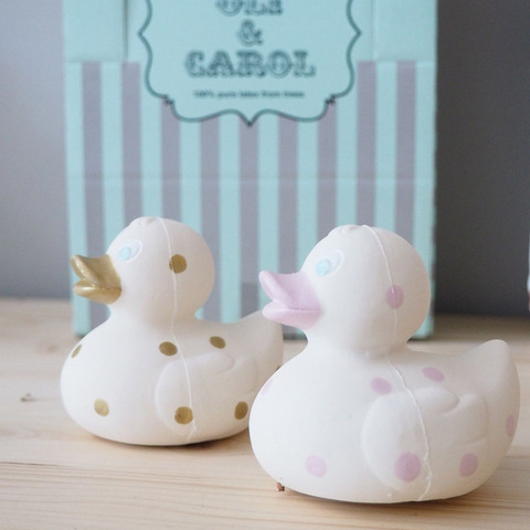 Прорезыватель для зубов Oli&Carol Elvis the Duck Dots Pink