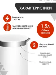 Умный электрический чайник Xiaomi Mi Smart Kettle Pro MJHWSH02YM (Белый) Global