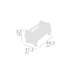 DeCuevas Кроватка для куклы с аксессуарами серии Мария,49,5 см (55134)