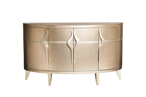 Комод округлый с дверцами 91x41x157см Garda Decor цвет шампань