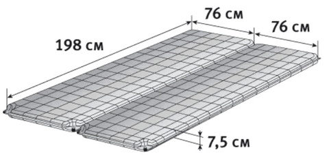 Картинка коврик Alexika DOUBLE COMFORT pine green, 198x76x7,5 cm x 2mats  - 5