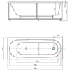 Aquatek OBR180-0000009 Ванна Оберон 180 пустая с фр.экр.(слив справа)