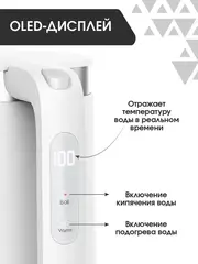 Умный электрический чайник Xiaomi Mi Smart Kettle Pro MJHWSH02YM (Белый) Global