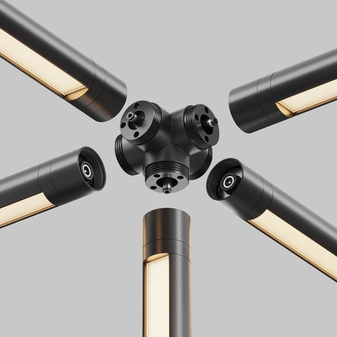 Пятиконечный коннектор для системы без ввода питания Maytoni SHELF CA020L5C-B