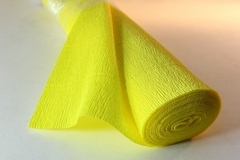 Бумага гофрированная простая лимон (575), 50 см./250 см.