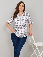 Блузка БЛ-122/орнамент-свбежевый