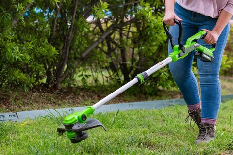 Триммер Greenworks G24LT301, 24v, 30 см, ø 1.6 мм, без АКБ и ЗУ (аккумуляторный)