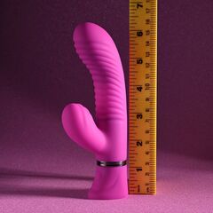 Розовый вибростимулятор-кролик Next Wave - 16,3 см. - 