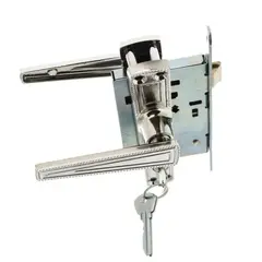 70-1-004 Замок врезной ЗВ4-3.01 (хром) 55/55мм, 4 ключа,цилиндр. мех-м 70мм, 200х85мм (ЗЕНИТ)