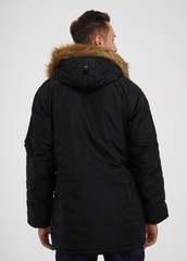 Парка Alpha Industries N-3B Logo Oxford Parka Black (Черная)