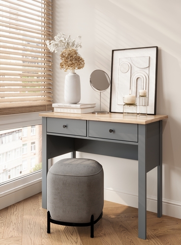 Туалетный стол Сага, 92*45*77,7 см, серый/ясень