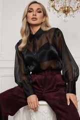 Блуза Вернисаж (черная) Б14320-33М LT Collection