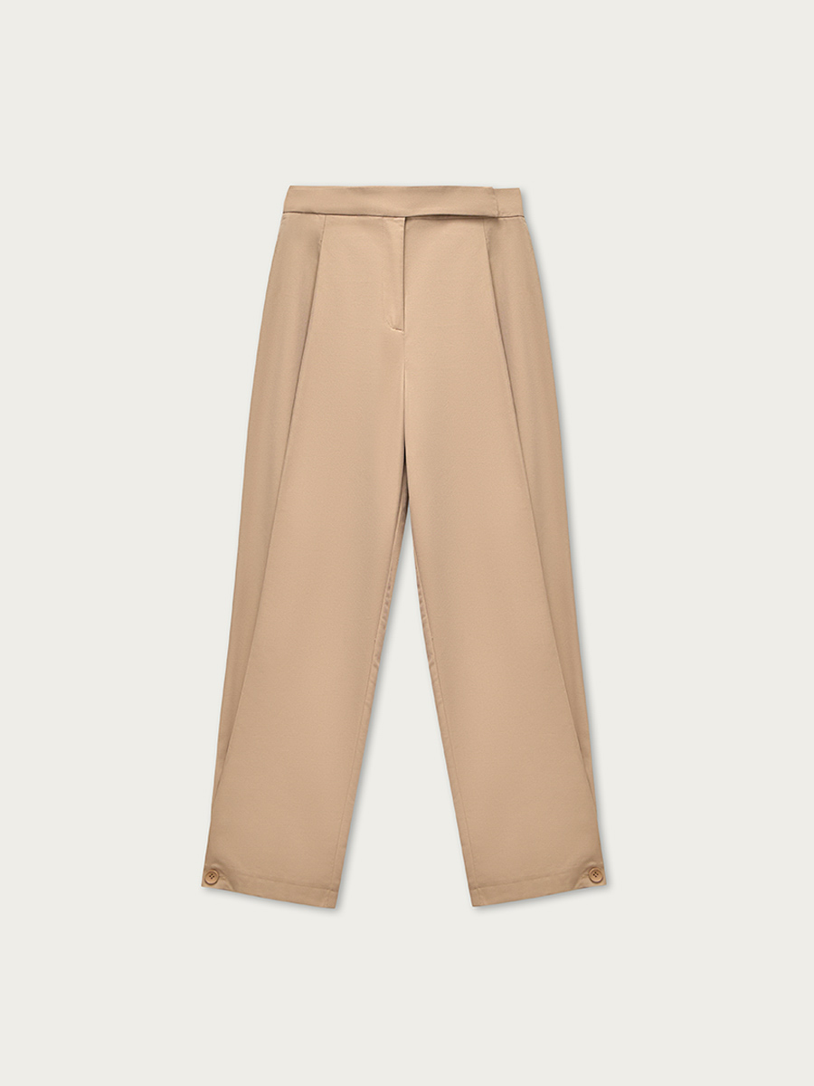 

Брюки Гера с асимметричными складками, Бежевый