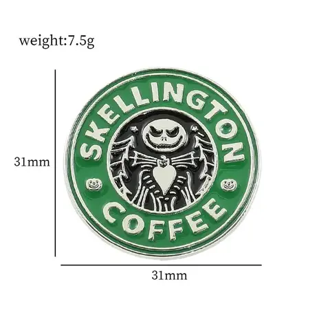 Кошмар перед Рождеством значок металлический Джек Скеллингтон Салли