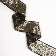 Тесьма/С пайетками/К4321 глиттер золотой