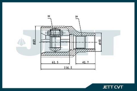ШРУС внутренний JETT V40-7159