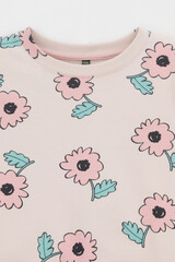 джемпер  для девочки  КР 302710-1/бежевый,нежный цветок к549