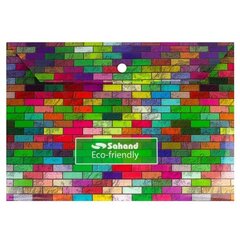 
          Папка-конверт на кнопке Sahand A4, 220х320 мм, 180 мкм, ассорти, с рисунком, "Modern"