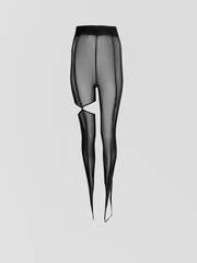 Лосины Aimedi 02 однотонные в сеточку со штрипками