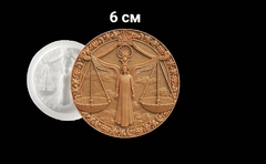 Силиконовый молд № 391 медальон Весы 6 см