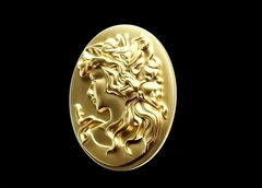 Силиконовый молд Камея Девушка № 21