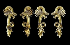 Силиконовые молды № 499 Дракон левый и правый