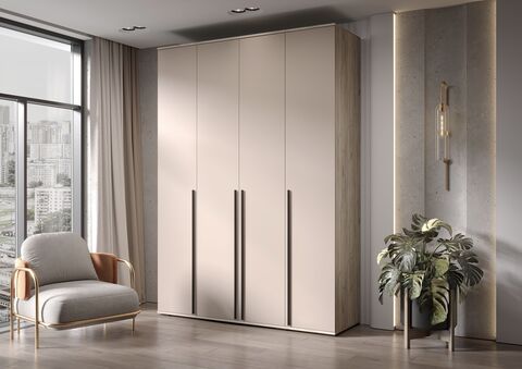 Норд Шкаф 4-х ств.(1600) (Кашемир, Дуб Крафт серый)