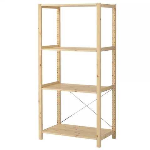 Стеллаж 4 полки Ивар №1 IVAR, 89x50x179 см, массив сосны