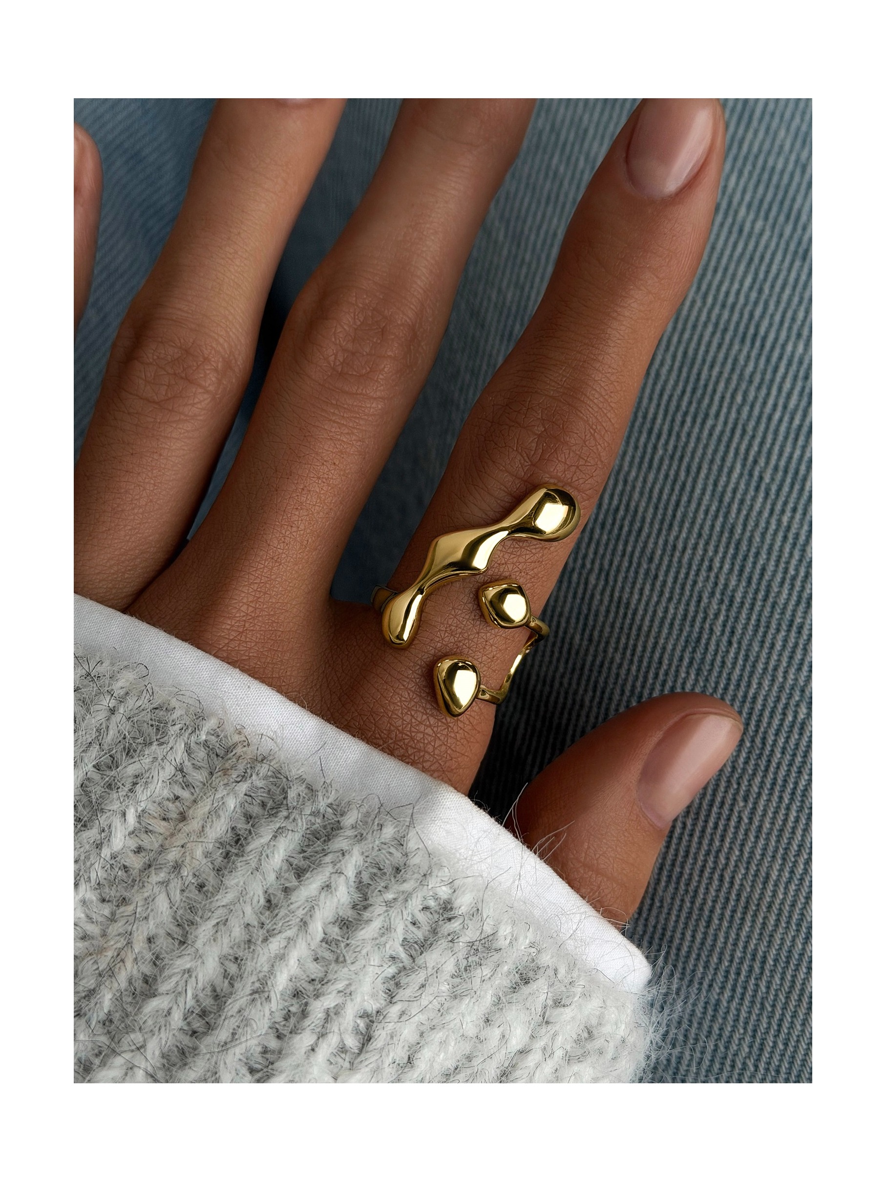 Кольцо Абстракция (Золочение)