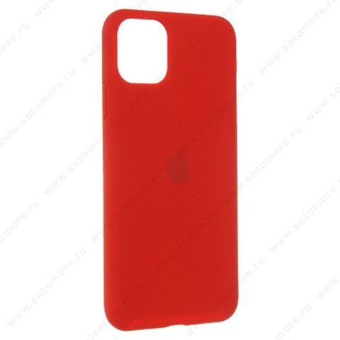 Накладка Silicone Case для Apple iPhone 11 Pro Max закрытый красный