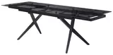 фото 6 Стол ADRIA 160 SMOKED BLACK GLASS Дымчато-черное стелко/ черный каркас, DISAUR на profcook.ru