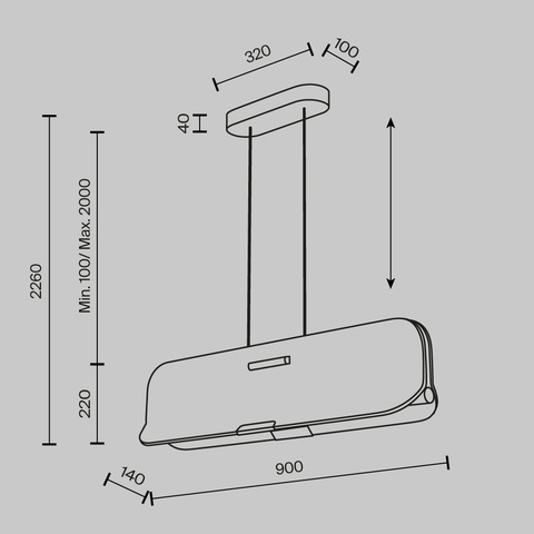Подвесной светодиодный светильник Maytoni Optimista MOD408PL-L12B3K