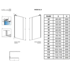 Radaway 10319094-92-01R Modo SL II Brushed GunMetal 90 Right фото