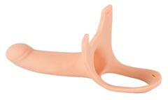 Силиконовый полый страпон на ремнях Silicone Strap-on - 16 см. - 