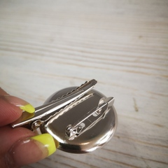 Заготовка для броши и значка Металлическая ø 35мм