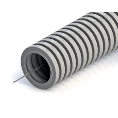 Труба ПВХ гофрированная с протяжкой 25мм У.ПАК (15954) (м.)