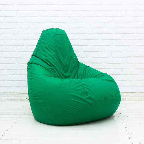 Груша М плащёвка, несъёмный чехол (ярко-зелёная)