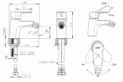F3120178CP BRAVAT ALFA смеситель для биде