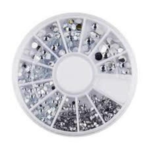 Стразы в карусели прозрачные (1,5-4 мм)