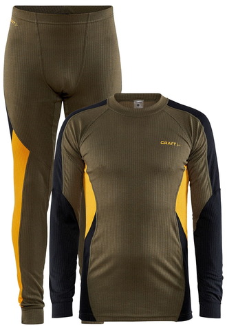 Комплект термобелья Craft Core Dry Baselayer Olive-Tiger мужской