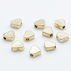 Бусина Сердце, цвет золото, размер 6*7 мм, цена за 1 шт