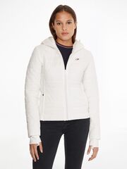 Женская теннисная куртка Tommy Hilfiger Slim Sorona Padded Hood Jacket - ecru